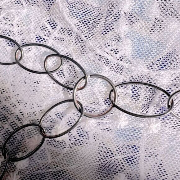 Floral Embossed Puffy Heart Long Lagenlook Y Necklace - Picture 7 of 9